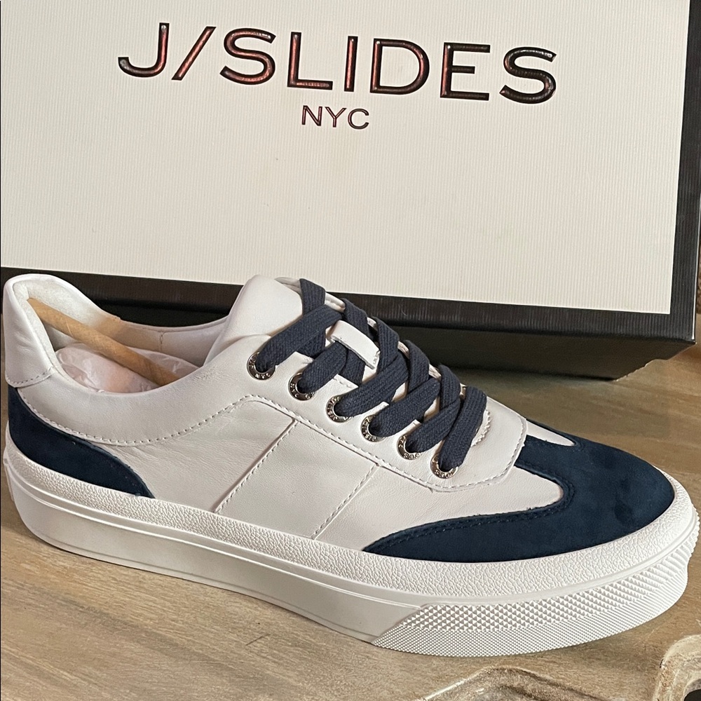 J/slides NYC Sneakers. NEW in Box 
Style Gabbie 7.5. Nappa Leather Suede